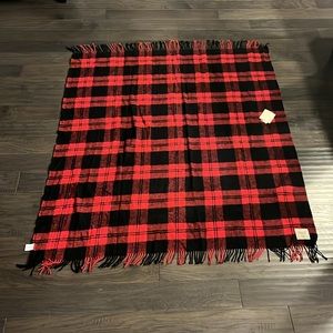 Nido Notte Made in Italy Oversized Throw Blanket 51”x67” Buffalo Plaid check new